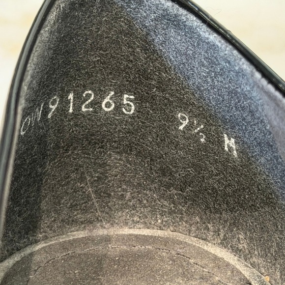 Stuart Weitzman Black Patent Leather Pointed Toe Wedge Pumps OW91265 Mens 9.5 M - Picture 6 of 11